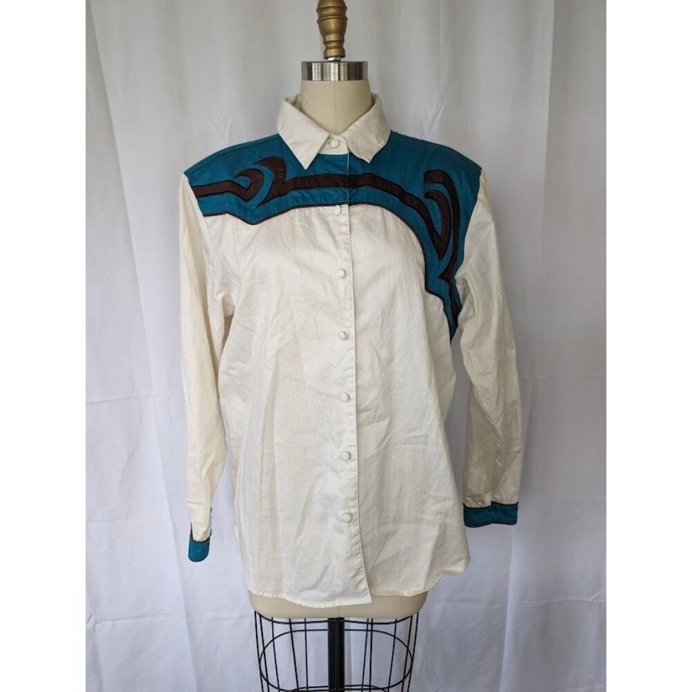 Wrangler Western Wear For Women Long Sleeve Button Shirt size XL Cowgirl Rodeo